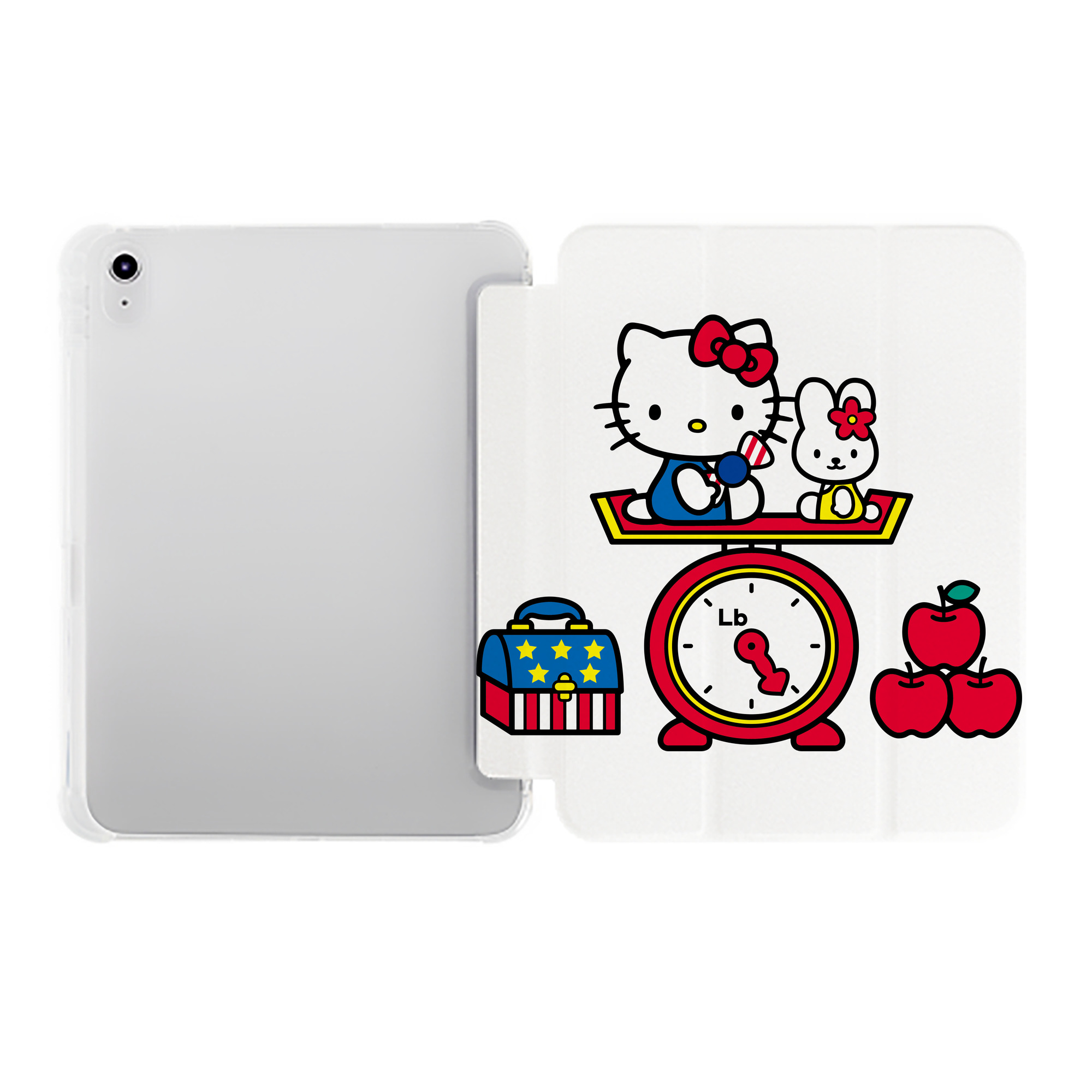 （画像用） Hello Kitty ハローキティ IPad ケース ペン収納付き 三つ折りスタンド PUレザー×シリコン 対応機種9.5/10.5/10.9インチ